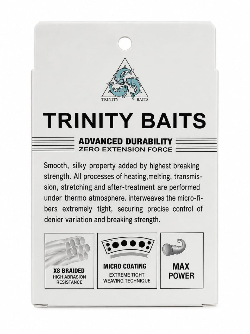 Plecionka KARPIOWY MATERIAŁ PRZYPONOWY Trinity Baits 41Lb 0,25 mm BLACK 50 m