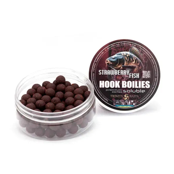 Kulki haczykowe rozpuszczalne Strawberry Fish 12 mm 100 g