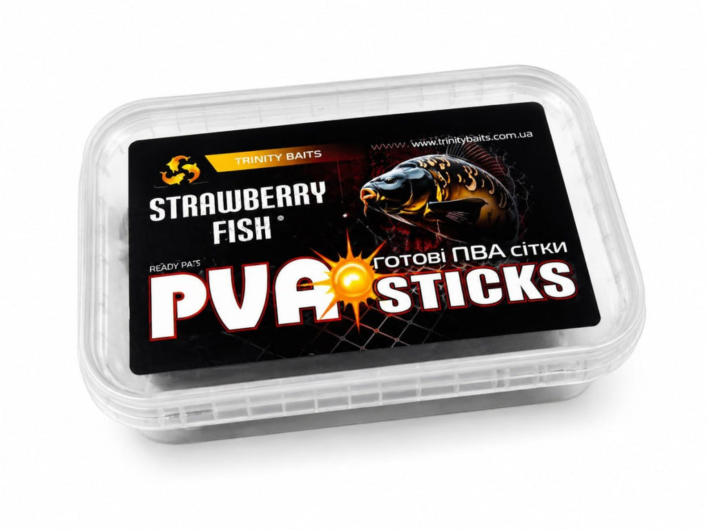 Sticki PVA STRAWBERRY FISH 25 mm – 25 szt