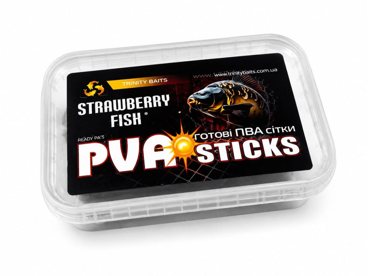 Sticki PVA STRAWBERRY FISH 25 mm – 25 szt