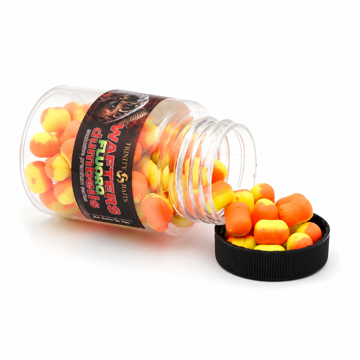 Wafters Dumbells Fluo STRAWBERRY FISH 8×12 mm