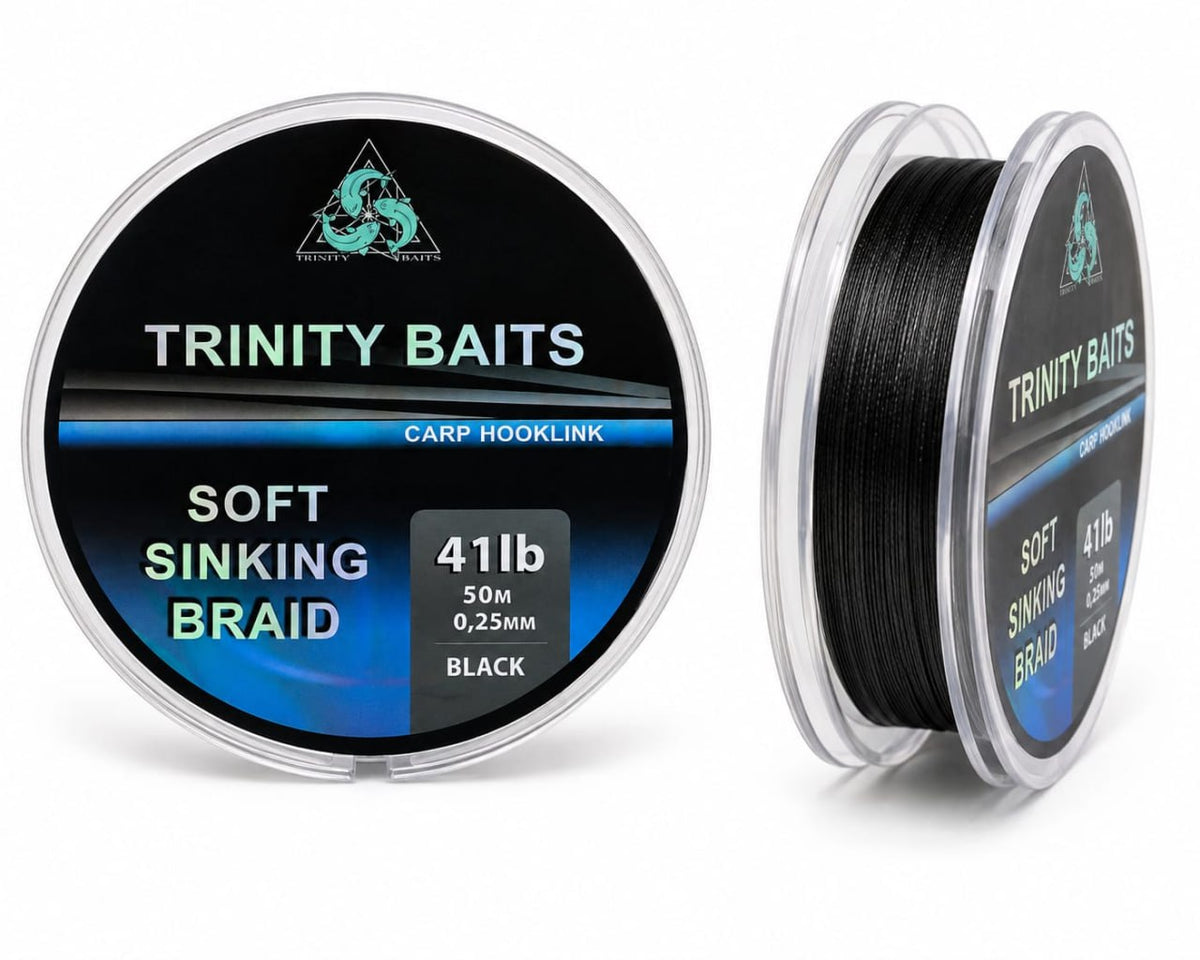 Plecionka KARPIOWY MATERIAŁ PRZYPONOWY Trinity Baits 41Lb 0,25 mm BLACK 50 m